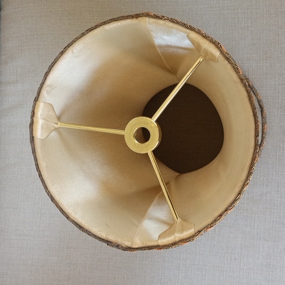 Fabric with Beads & Sequins Lamp Shade 10" Long - Picture 3 of 8